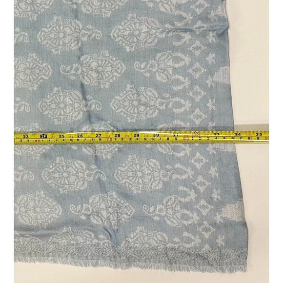 Saree Shawl Stole Blue White Banasari - Picture 4 of 5